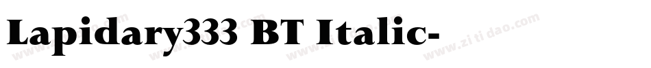 Lapidary333 BT Italic字体转换